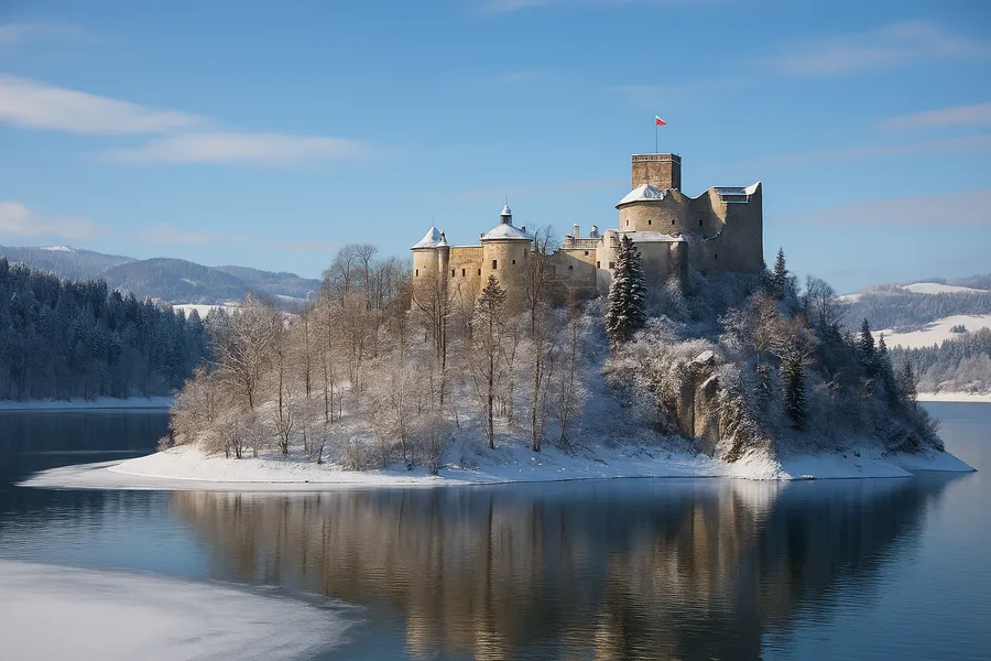 Zamek w Niedzicy zimą